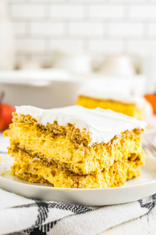 Pumpkin Icebox Cake Recipe A No Bake Graham Cracker Icebox Cake