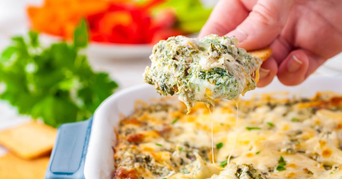 Easy Hot Spinach Dip Recipe A Creamy Baked Spinach Dip With Cheese