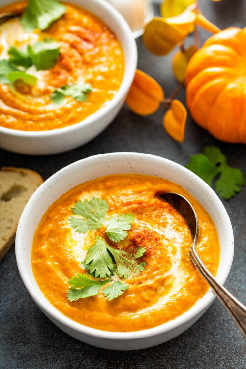 Creamy Pumpkin Soup Recipe | Easy Vegan Pumpkin Curry Soup