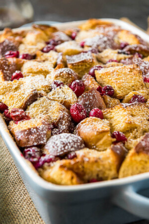 Overnight Cranberry French Toast Casserole | The Novice Chef