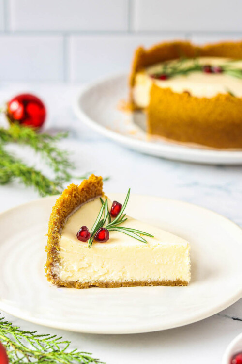 Eggnog Cheesecake Recipe Easy Homemade Christmas Dessert!
