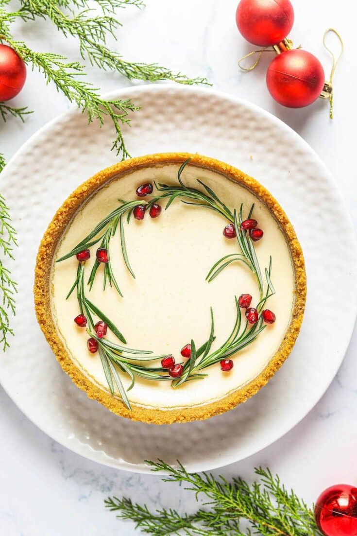 Eggnog Cheesecake Recipe Easy Homemade Christmas Dessert!