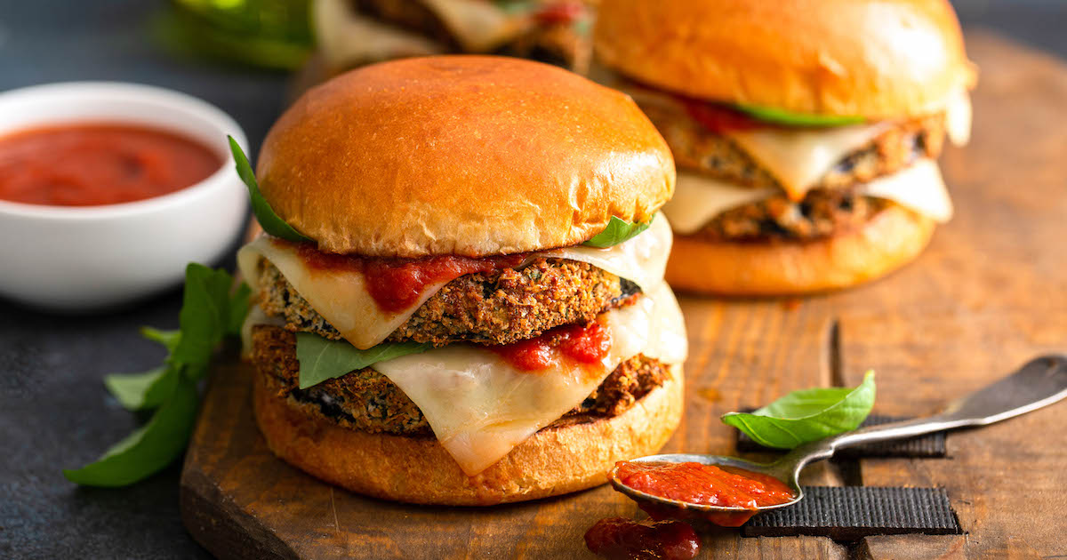 Air Fryer Eggplant Parmesan Sandwich The Novice Chef