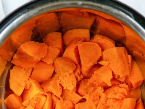 Mashed sweet potatoes in an instant pot
