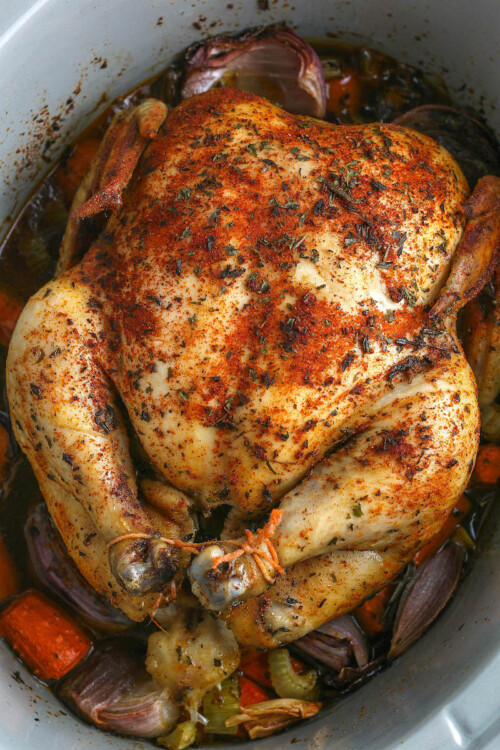 Crockpot Whole Chicken | Cooking a Chicken in the Crockpot in 5 Steps!