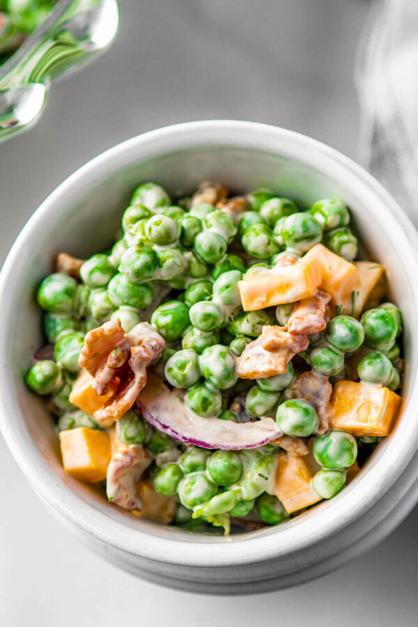 Loaded Pea Salad Easy Side Salad Recipe with Bacon