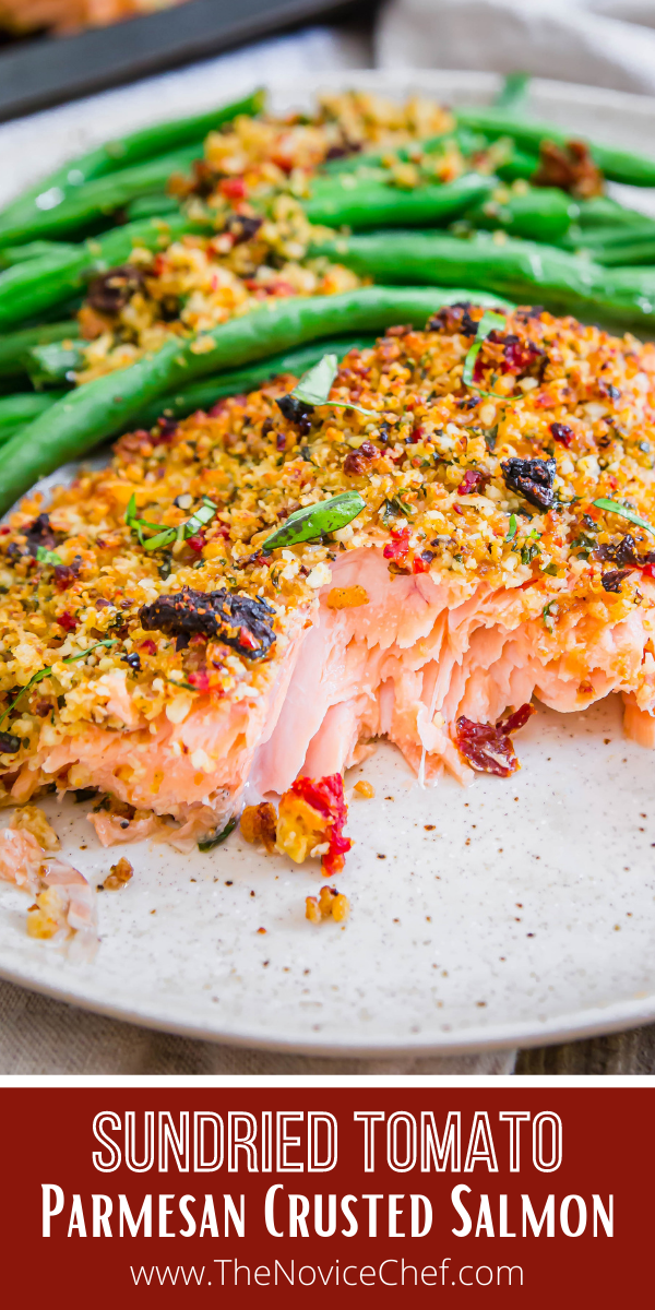 Sun-Dried Tomato Parmesan Crusted Salmon | Healthy Baked Salmon