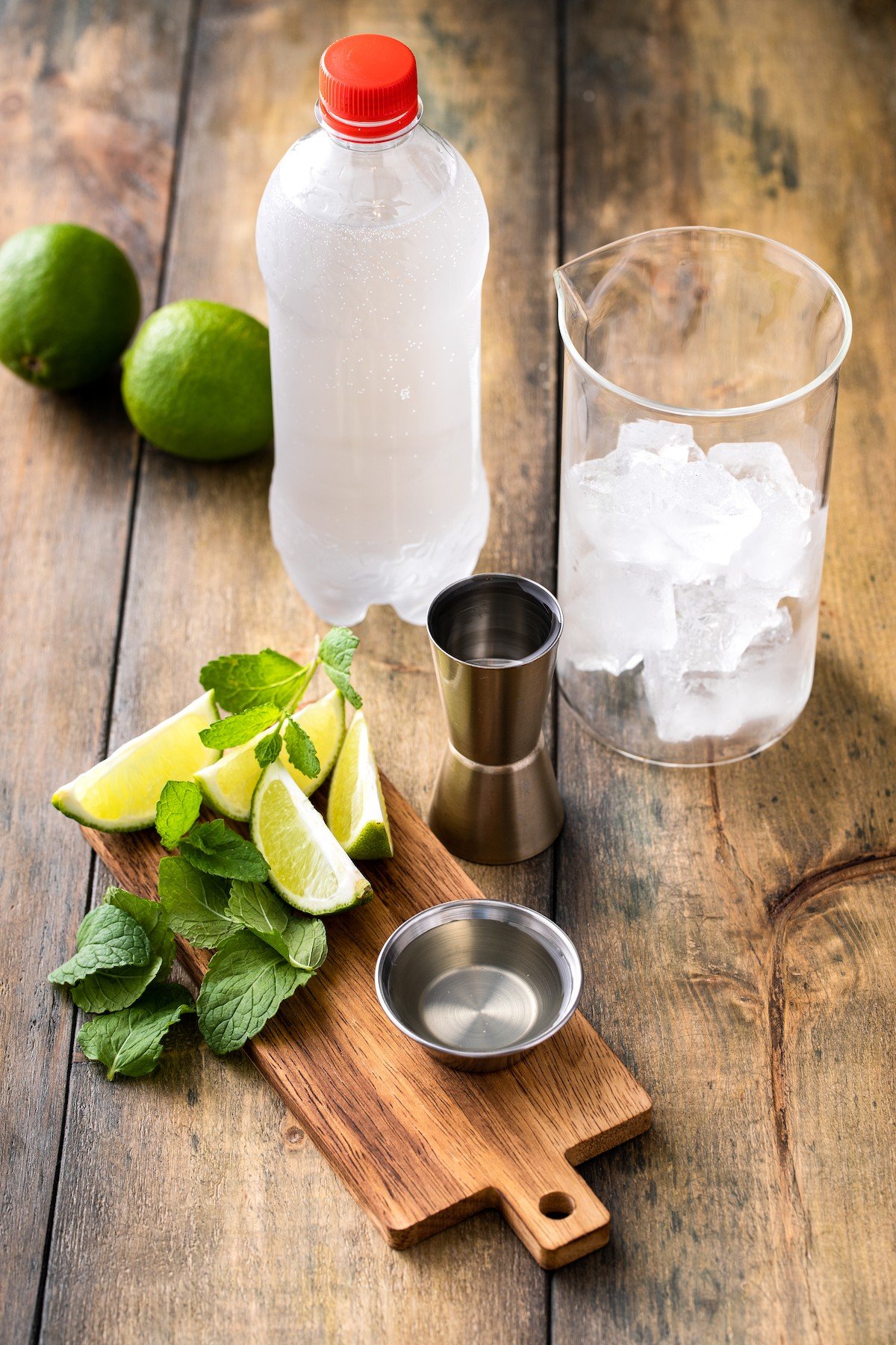 Ingredients for the best mojito recipe.