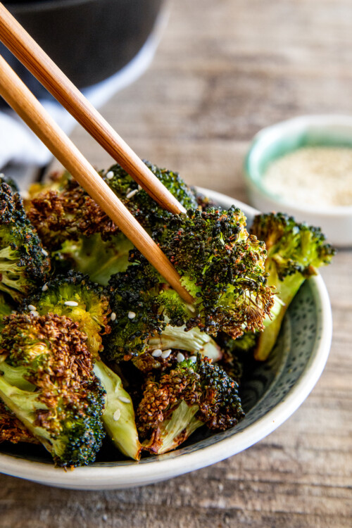Air Fryer Asian Roasted Broccoli The Novice Chef
