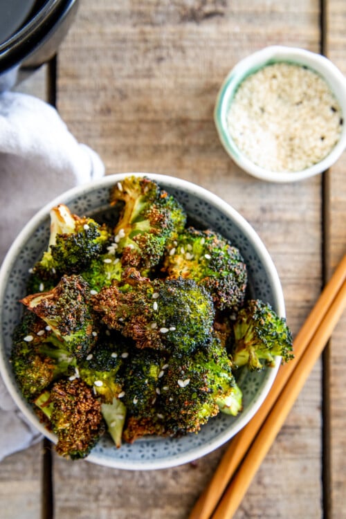 Air Fryer Asian Roasted Broccoli The Novice Chef