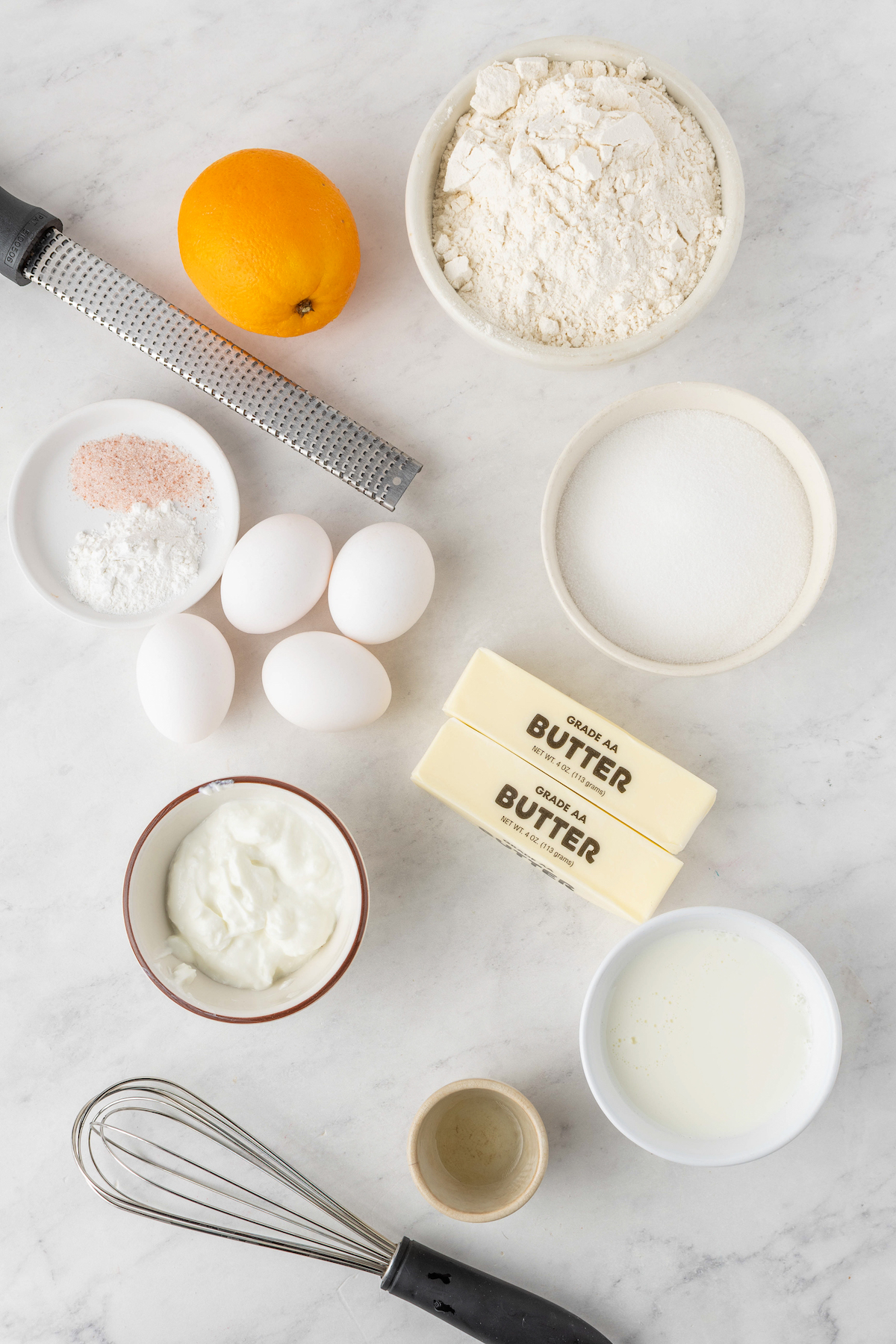 Ingredients for Easter egg cake.