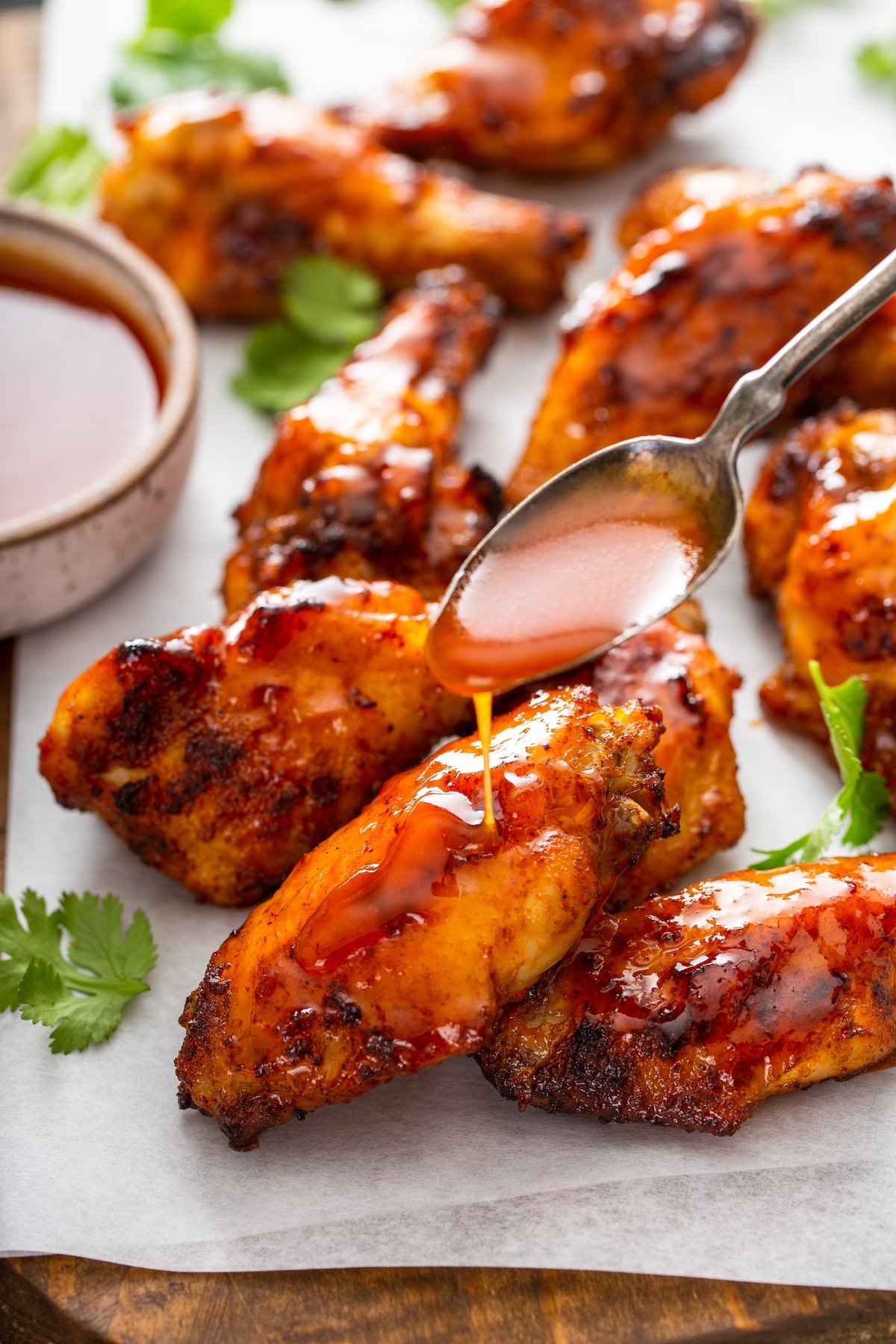 Hot Honey Butter Chicken Wings in the Air Fryer - The Novice Chef