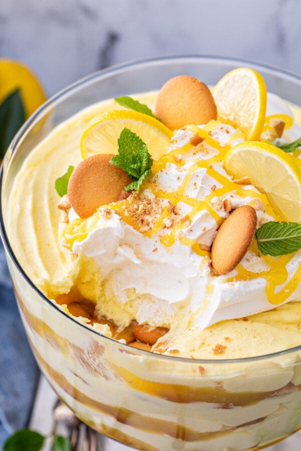 NoBake Lemon Pudding Trifle Recipe The Novice Chef