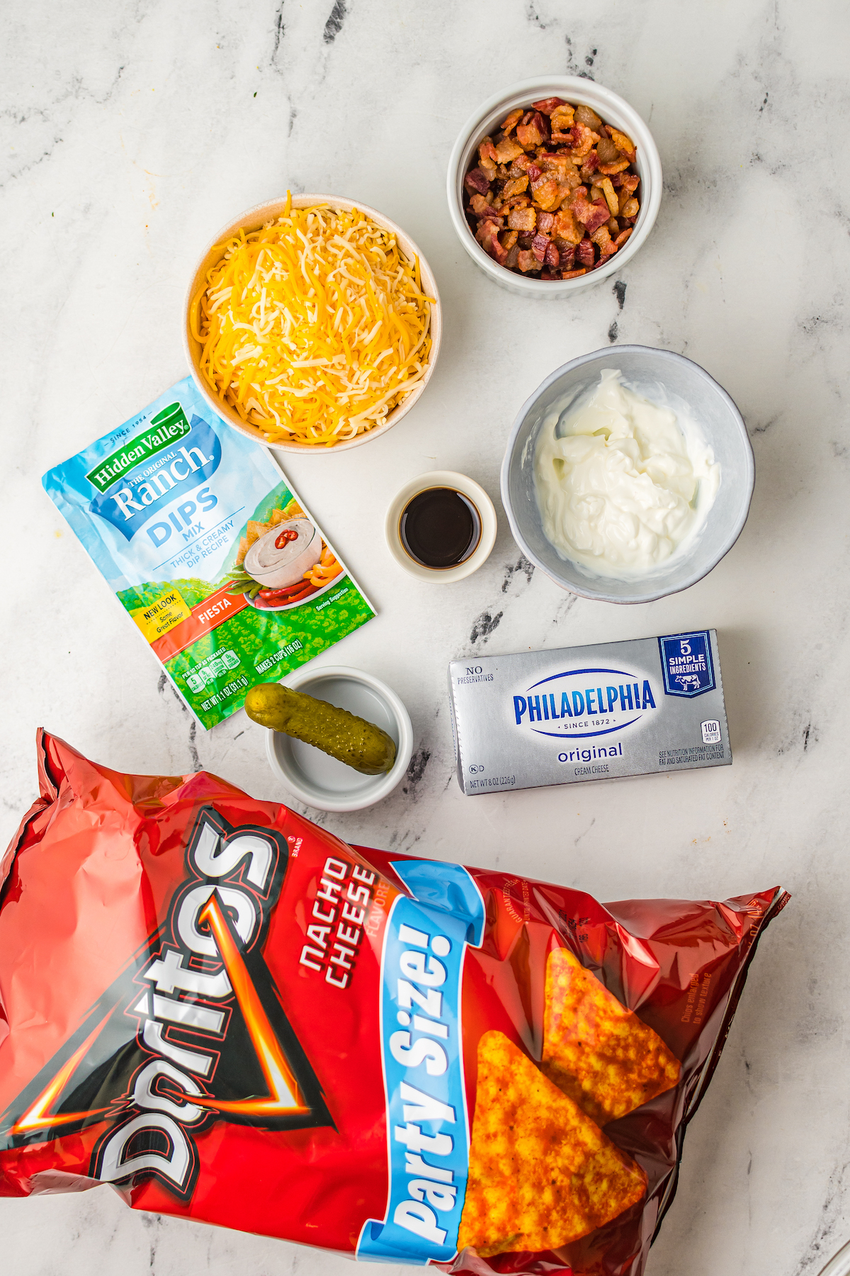 Ingredients for a pumpkin cheese ball.