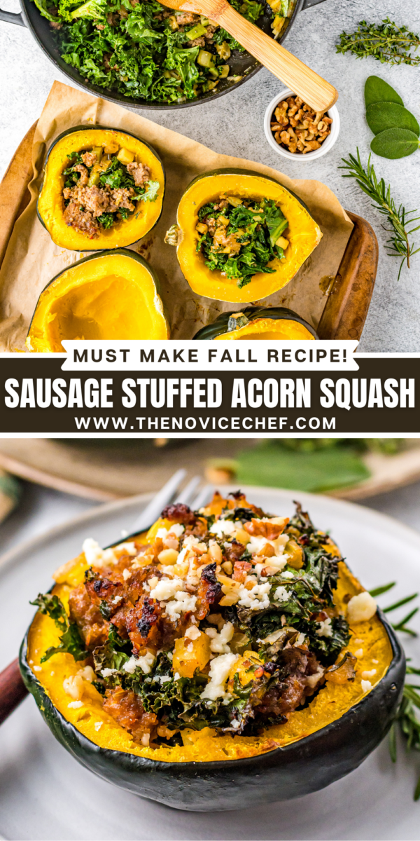Sausage-Stuffed Acorn Squash | The Novice Chef