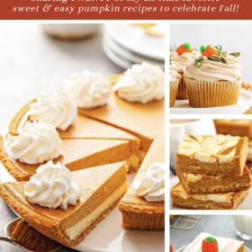 Pumpkin pie, pumpkin cake and pumpkin bars