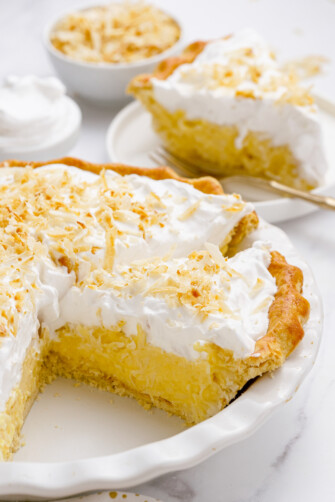 Old Fashioned Coconut Cream Pie | The Novice Chef