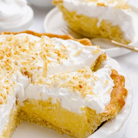 Old Fashioned Coconut Cream Pie | The Novice Chef