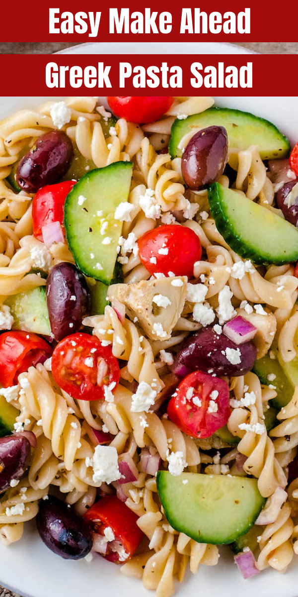 Easy Greek Pasta Salad Recipe | The Novice Chef
