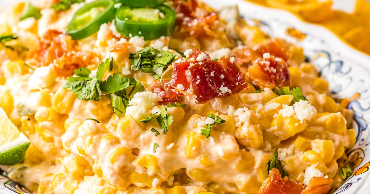 Crock Pot Hot Bacon and Corn Dip - Beyer Eats and Drinks