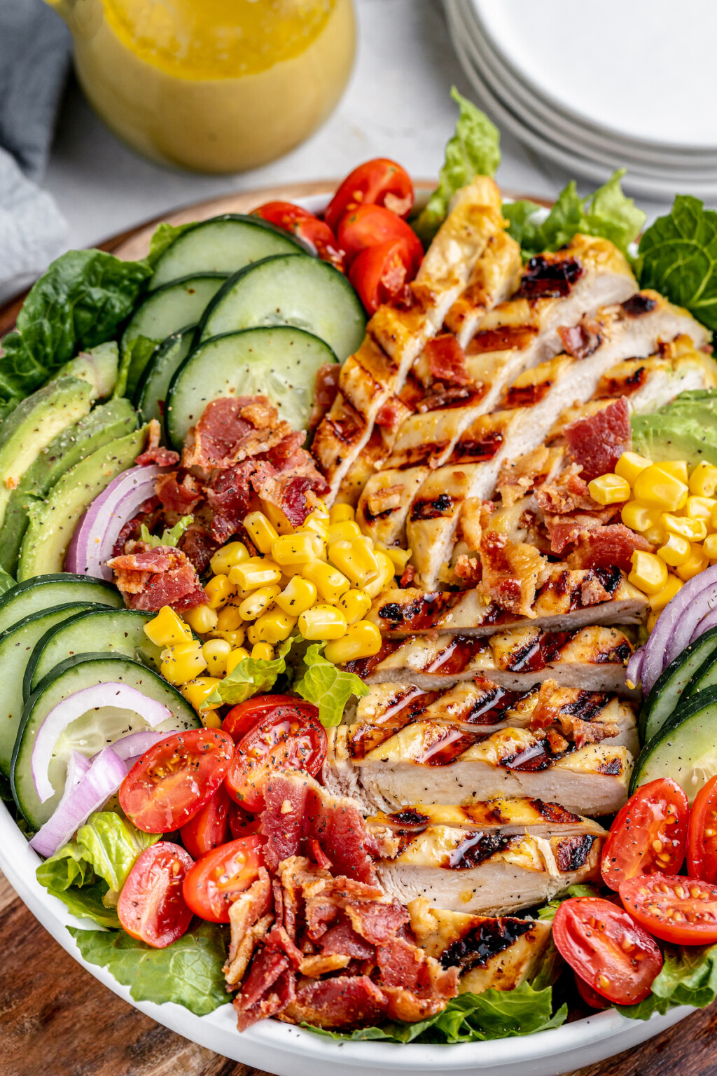 Grilled Chicken Salad with Honey Mustard Dressing The Novice Chef