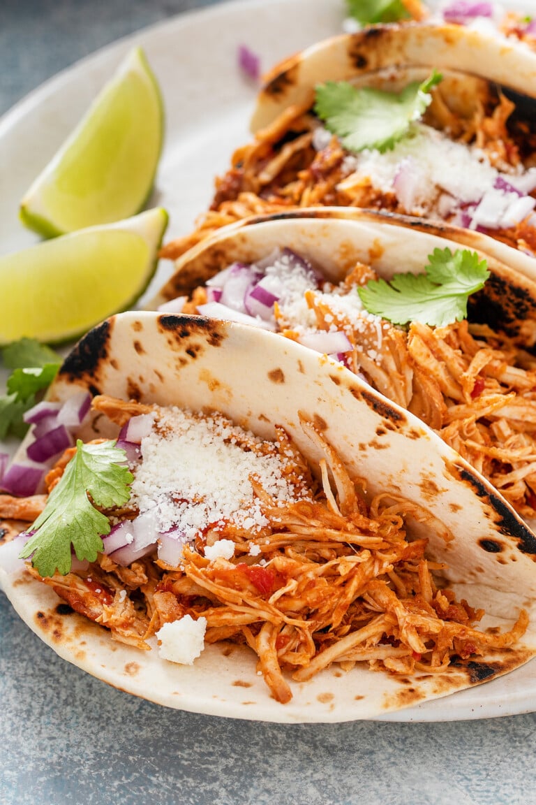 Crockpot Chicken Tacos (Only 4 Ingredients) The Novice Chef