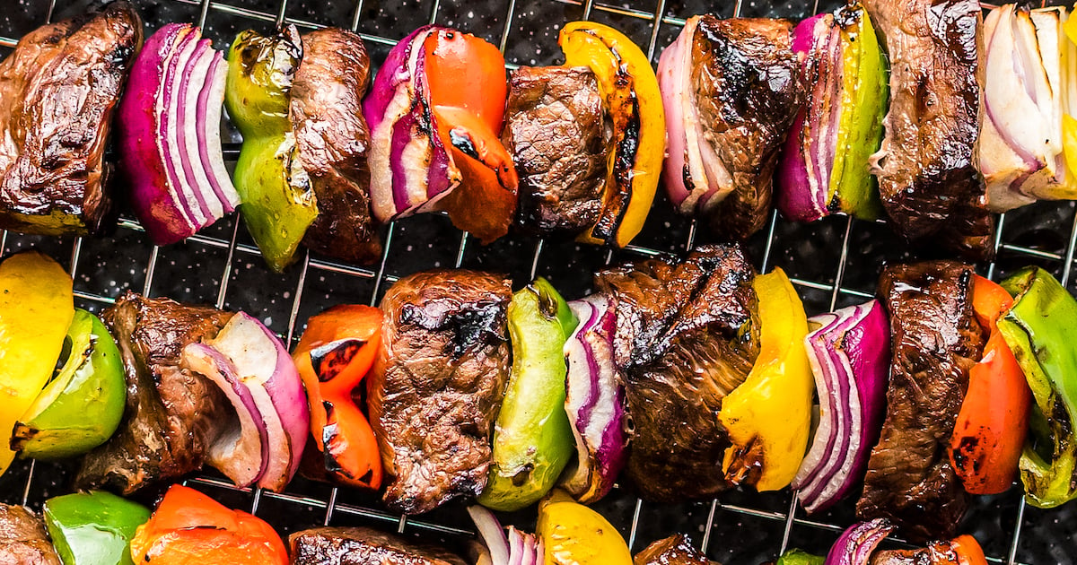 The Best Juicy Grilled Steak Kabobs Recipe The Novice Chef 