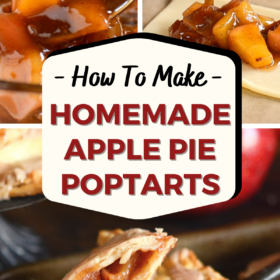 Step by step photos showing how to make apple pie poptarts.