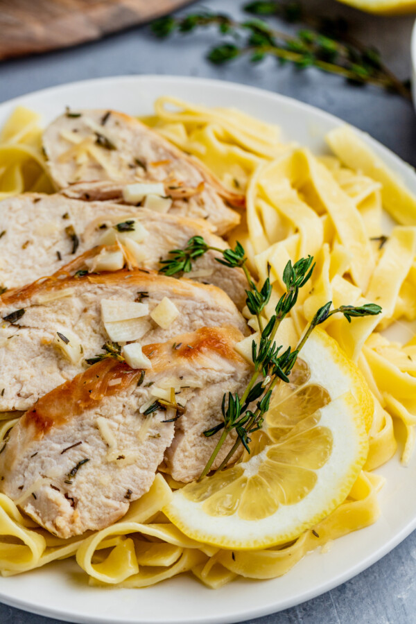 Lemon Thyme Chicken Pasta The Novice Chef