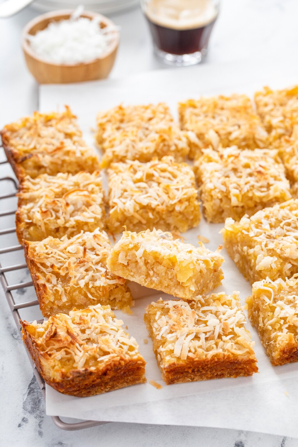 Pineapple Coconut Bars | The Novice Chef