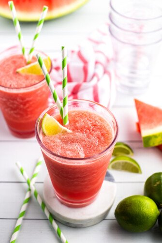 Watermelon Limeade Slushies | The Novice Chef