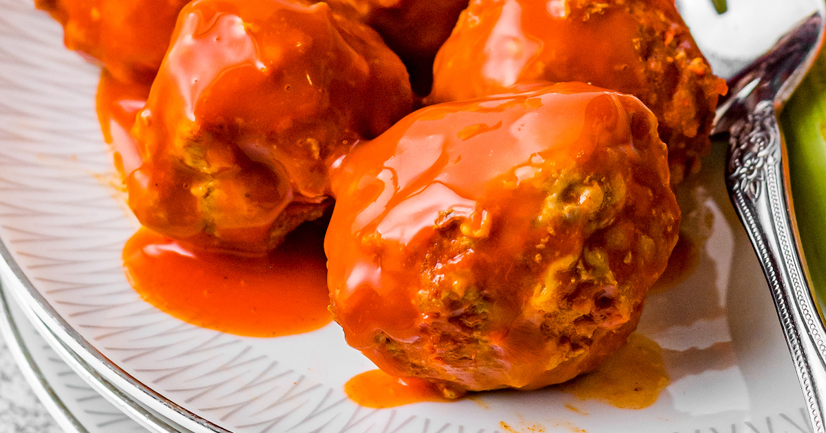 Buffalo Chicken Meatballs Recipe | The Novice Chef