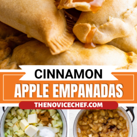 Step by step photos of making apple empanadas.