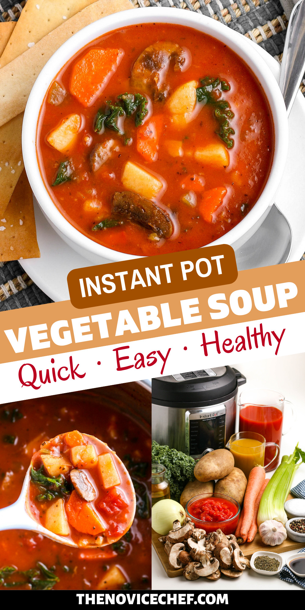 Instant Pot Vegetable Soup | A Hearty Vegetarian Recipe!