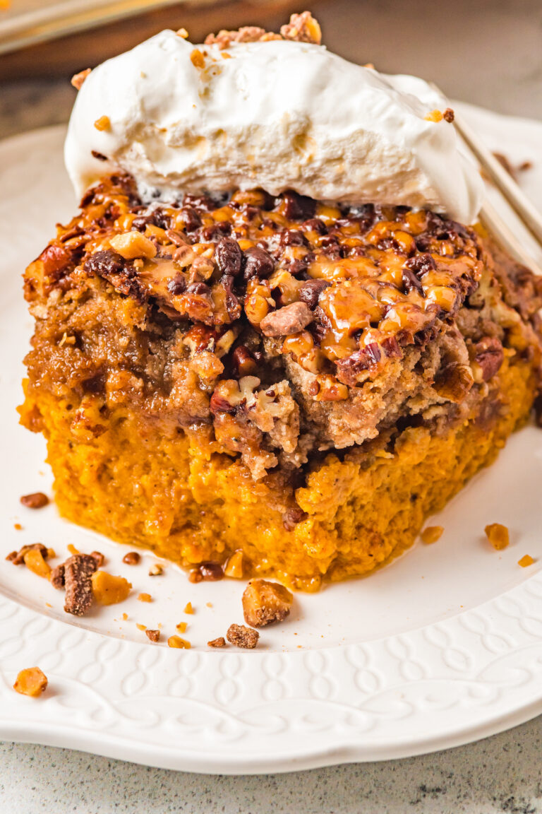 Best Pumpkin Dump Cake Recipe With ToffeePecan Topping