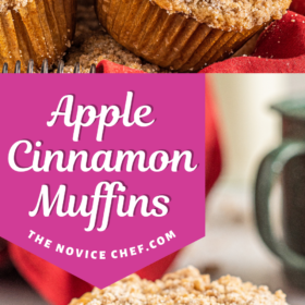 Apple Cinnamon Muffin with a muffin liner pulled off.