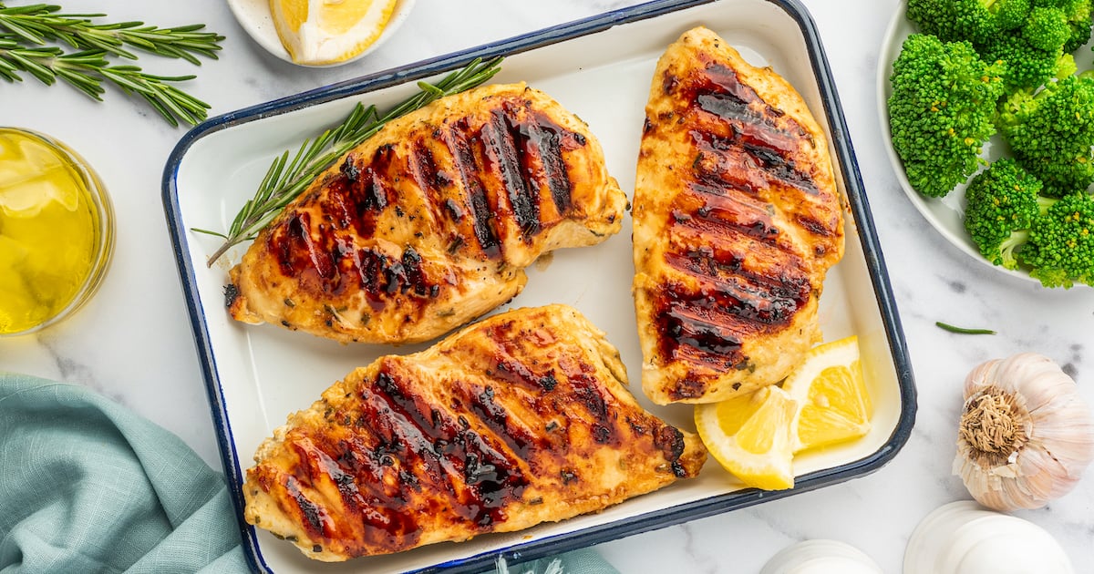 Grilled Rosemary Honey Mustard Chicken 