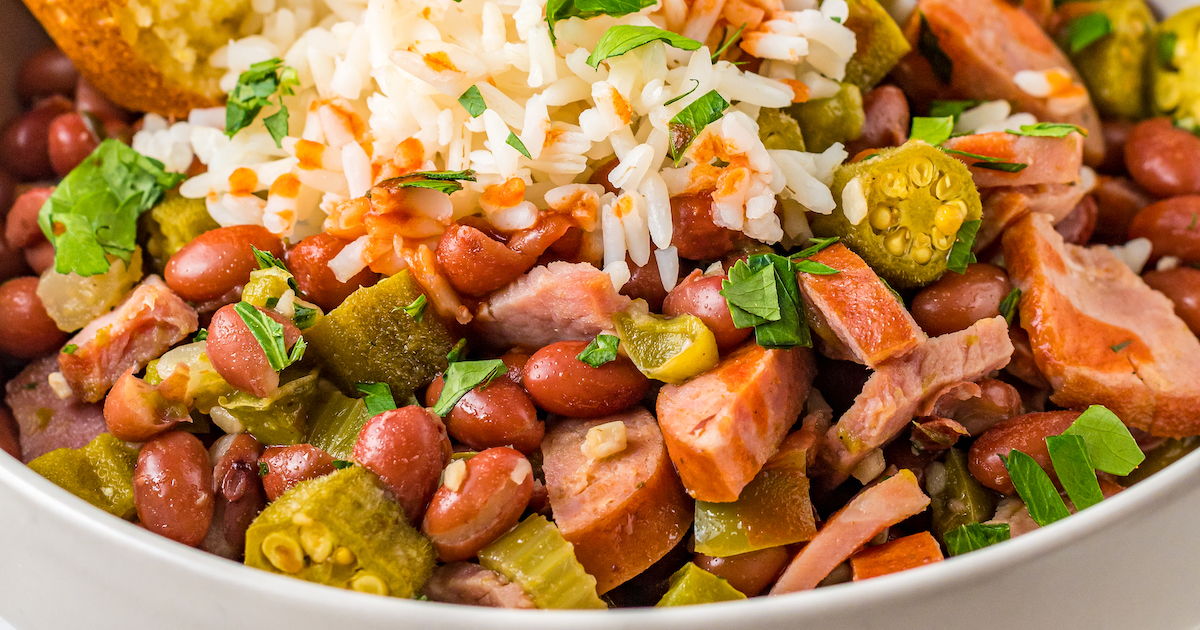 Red Beans and Rice (with Sausage!) - Averie Cooks