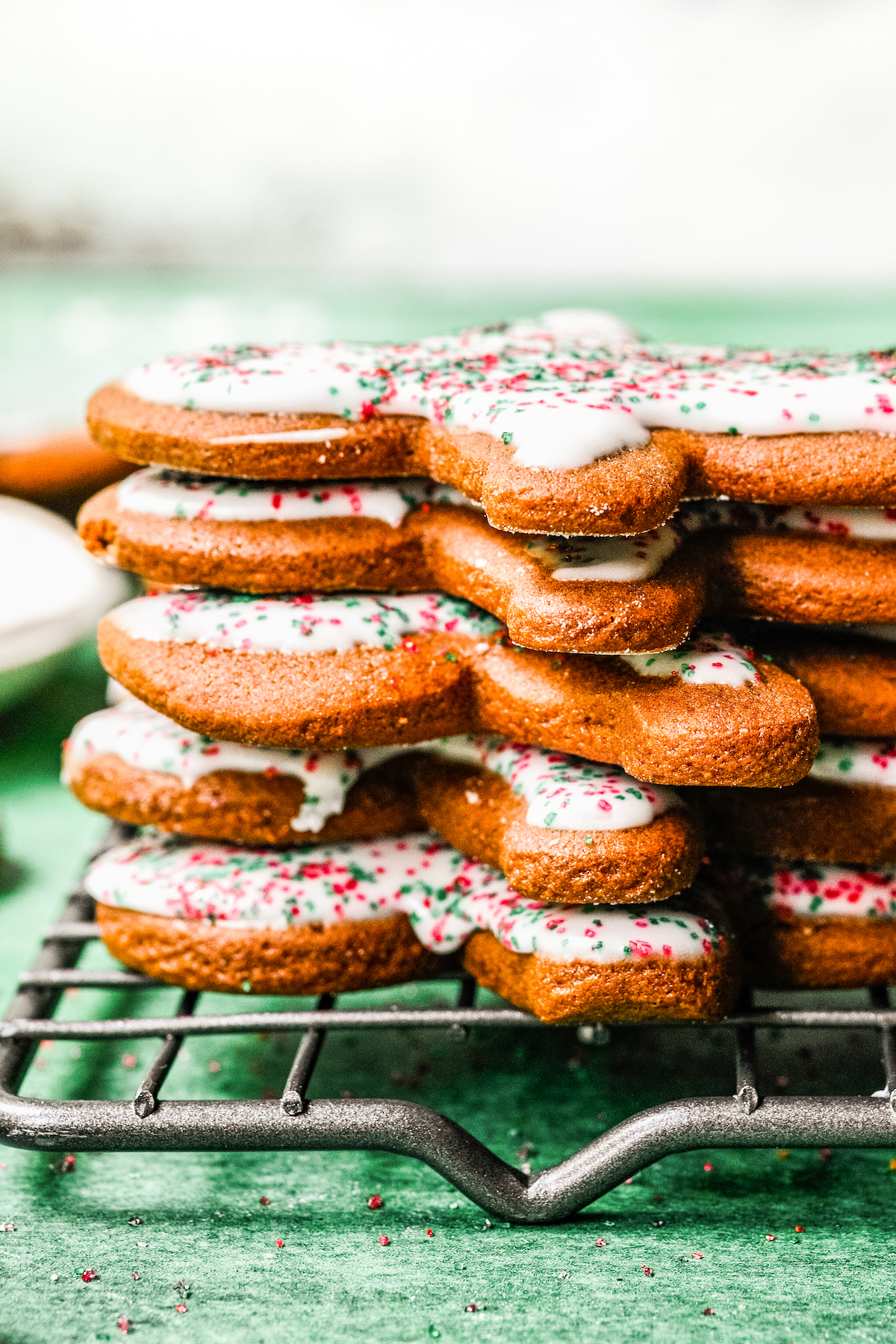 A stack of gingerbread cookies.