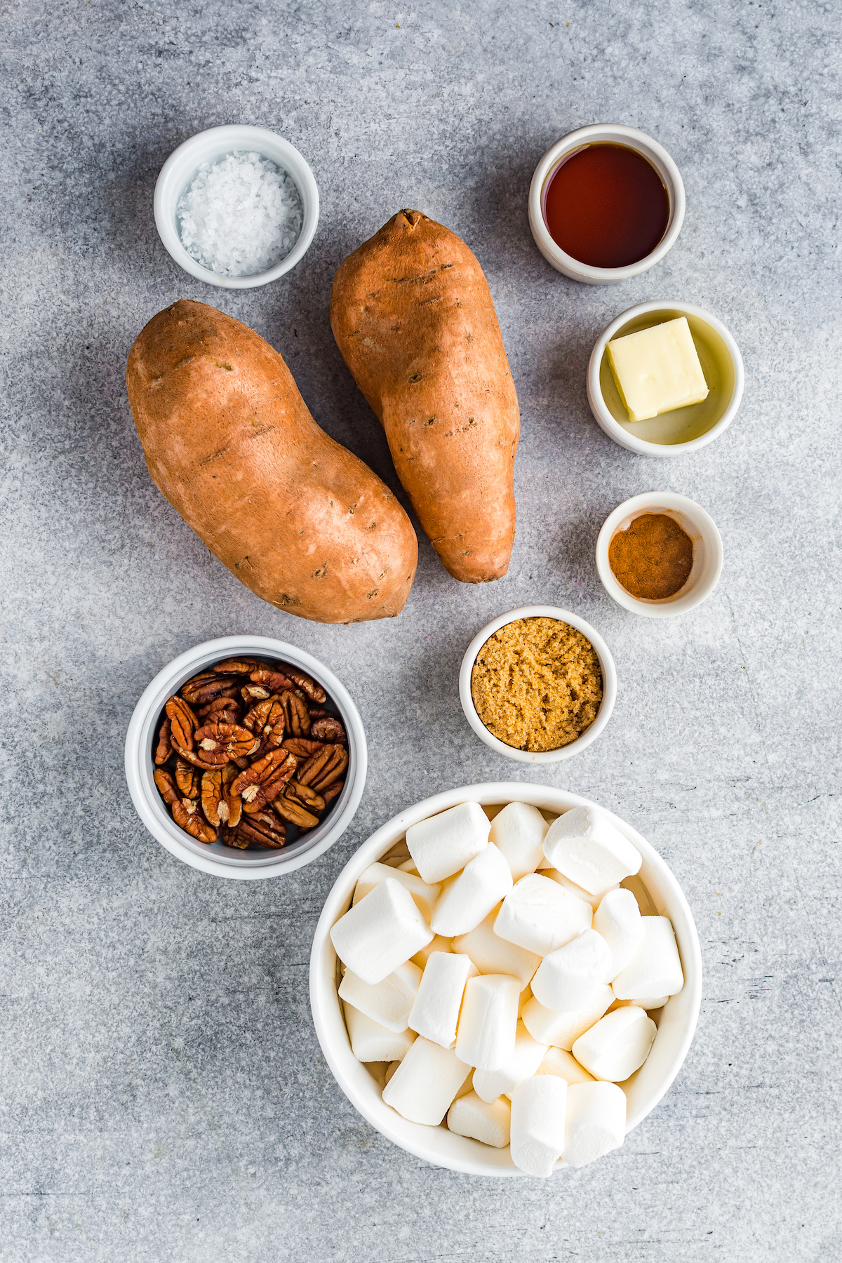 Ingredients for sweet potato bites.