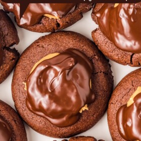 Buckeye Brownie Cookies on a platter.