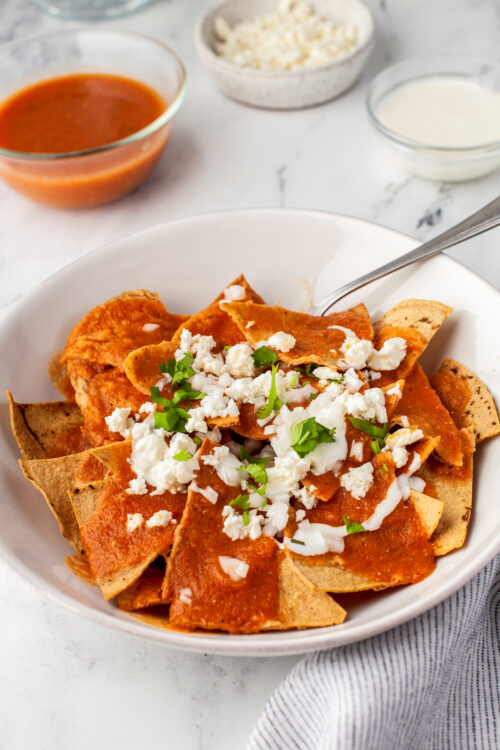 Chilaquiles Rojos Recipe | The Novice Chef