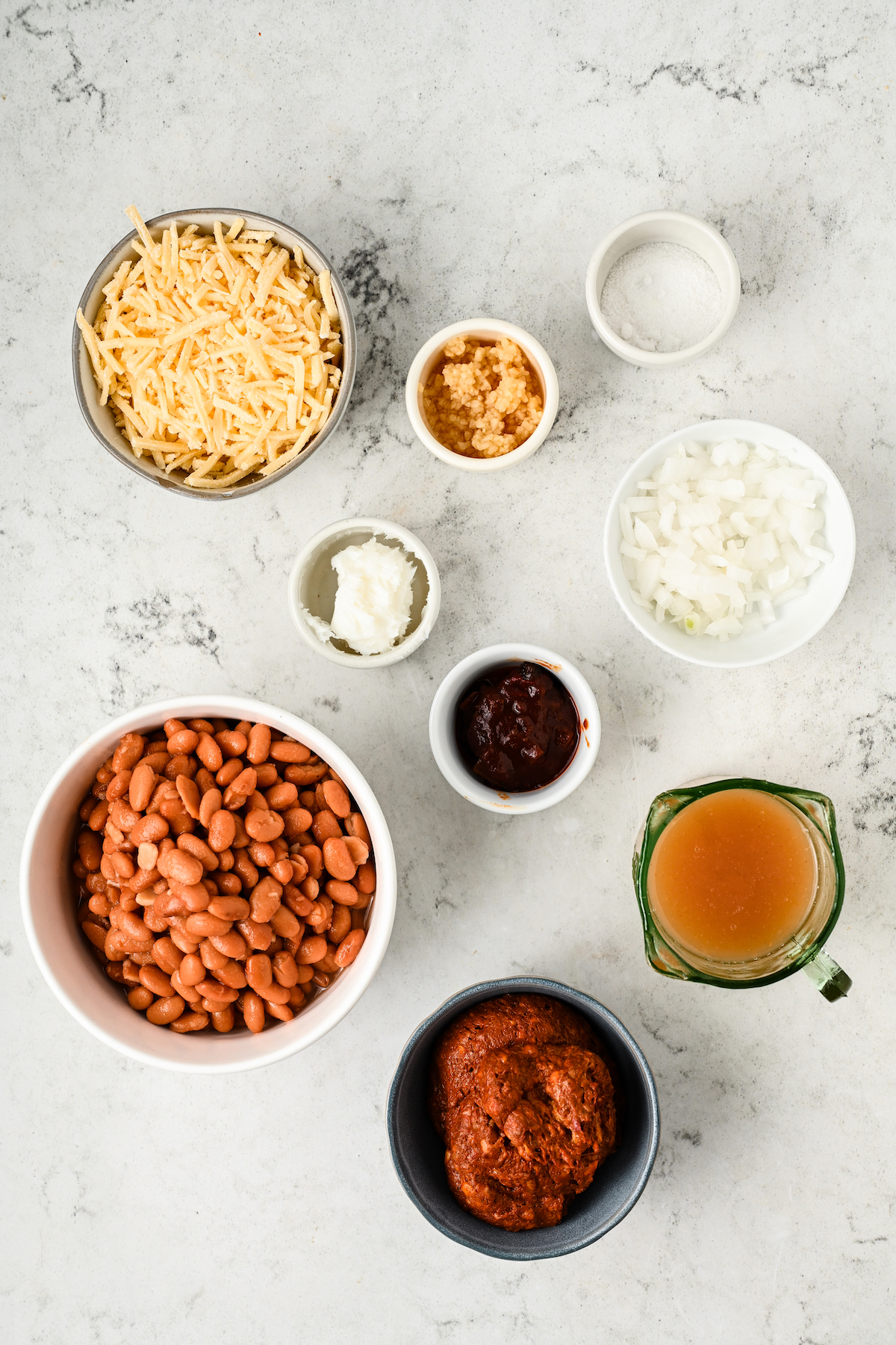 Ingredients for frijoles puercos