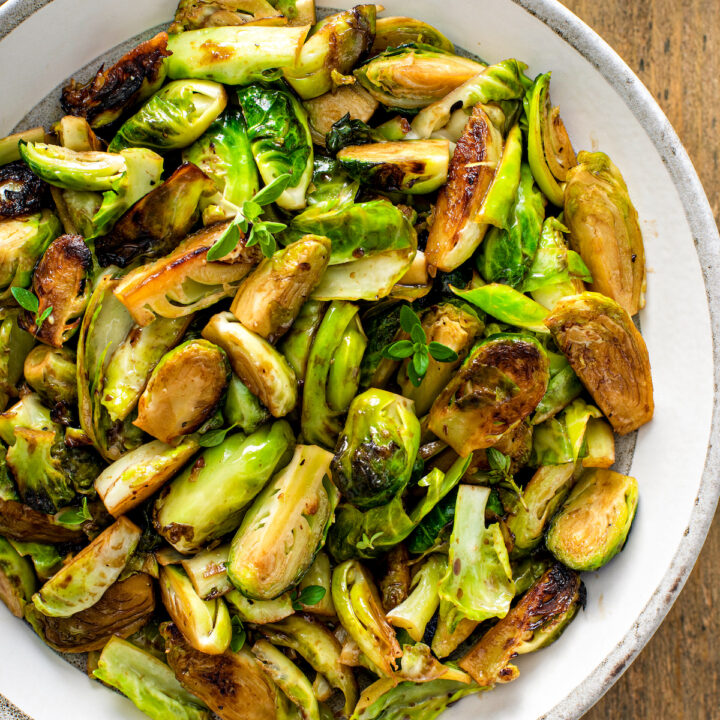 Sautéed Brussel Sprouts with Balsamic Glaze The Novice Chef