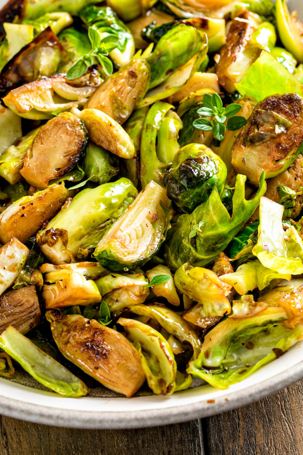 Sautéed Brussel Sprouts with Balsamic Glaze The Novice Chef