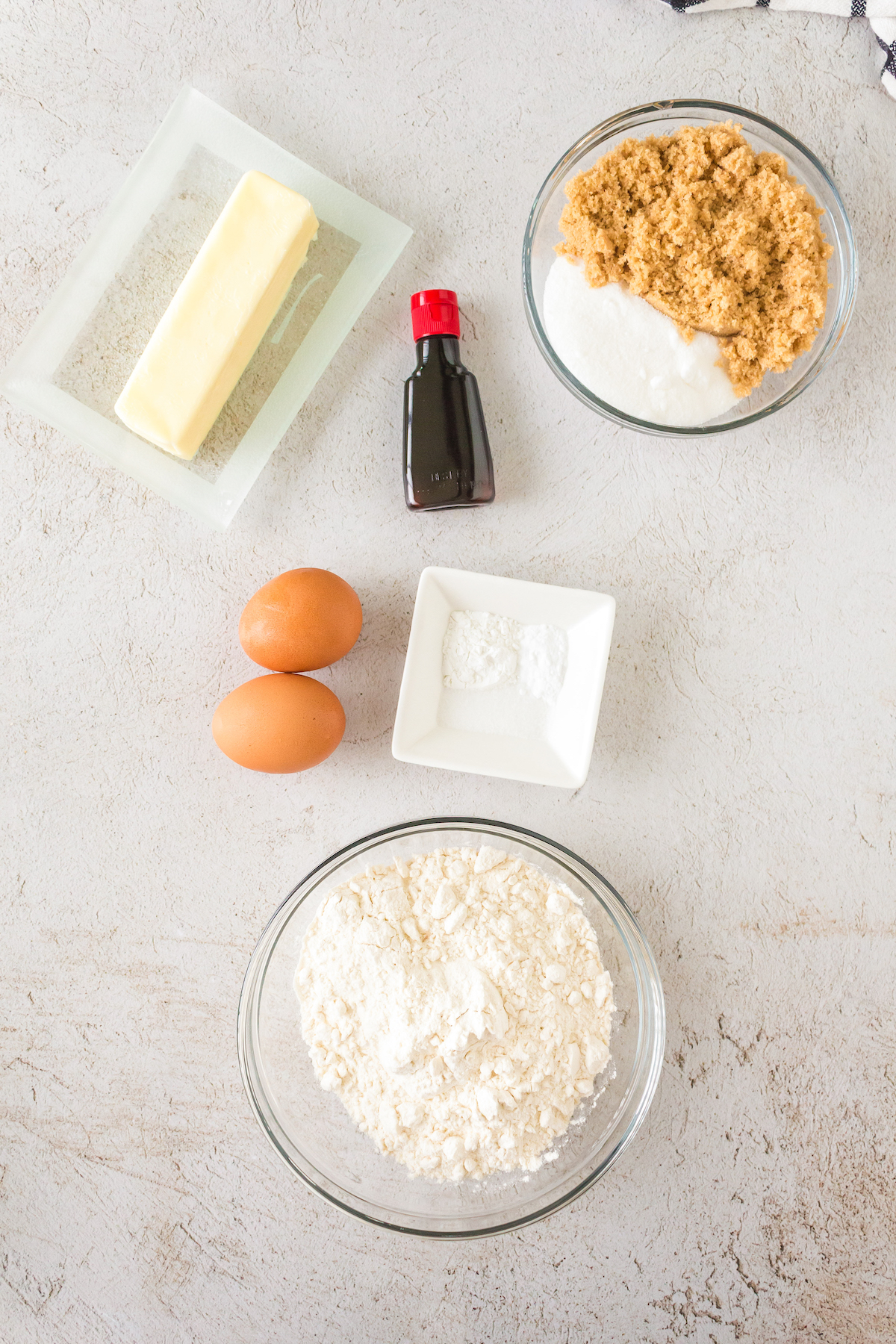 Ingredients for the cookies.