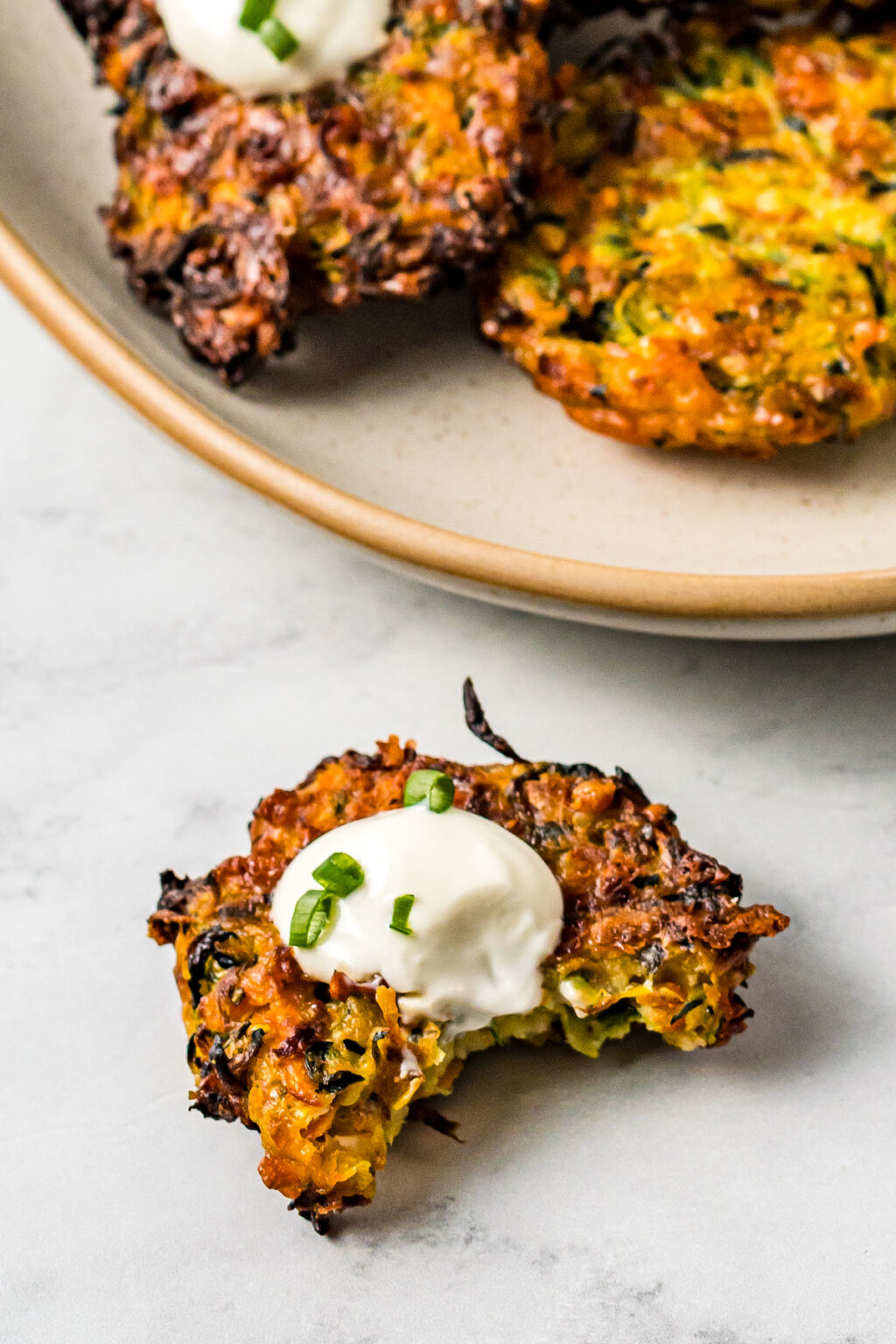 Air Fryer Zucchini Fritters The Novice Chef