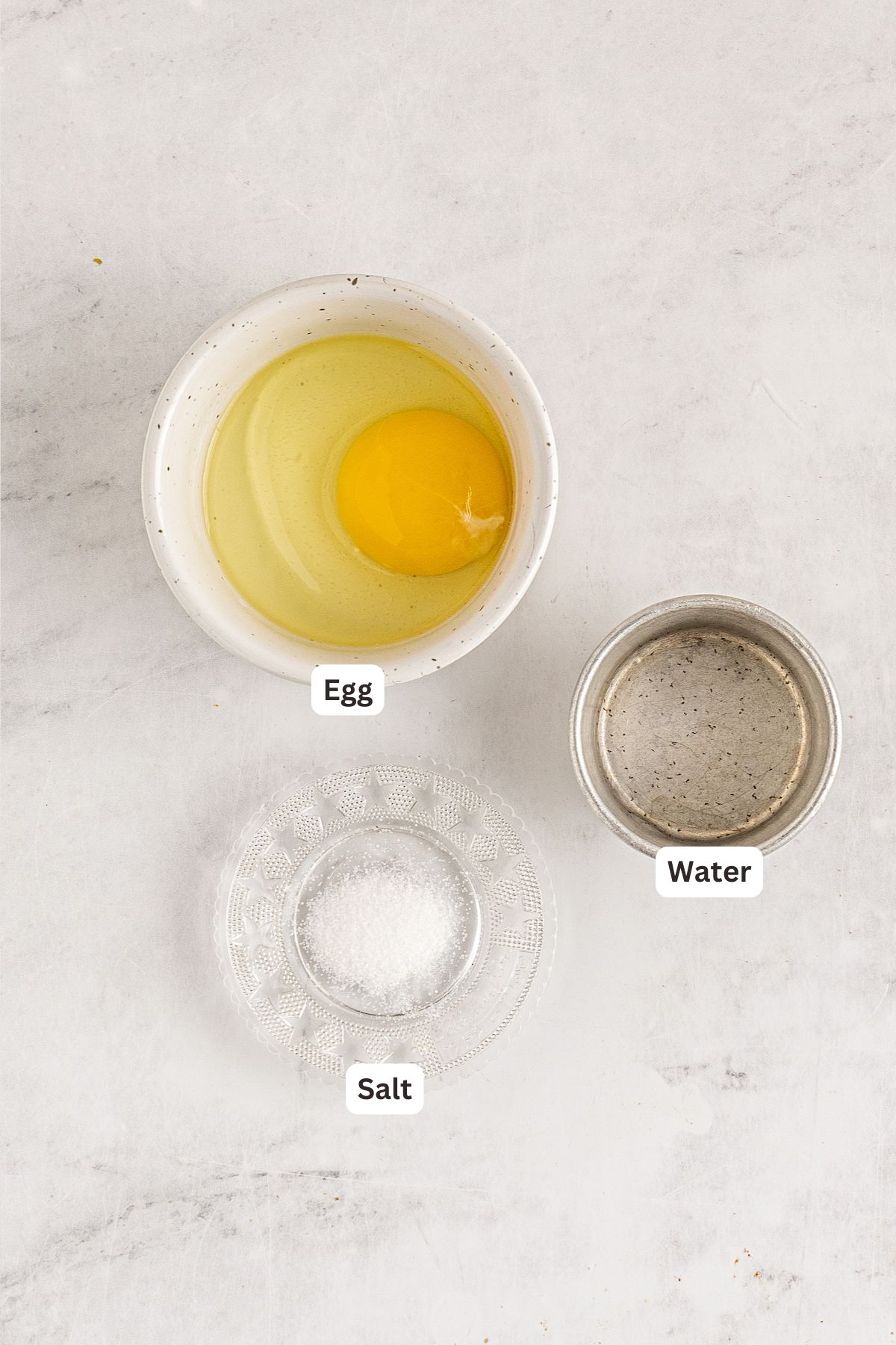 Ingredients for Brioche Buns Egg Wash.