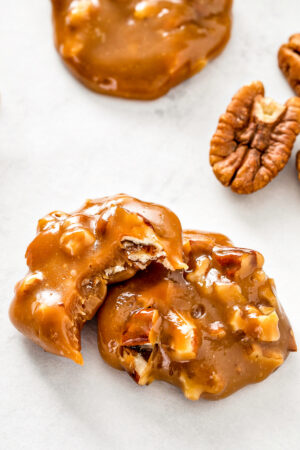 Caramel Pecan Clusters (Pecan Candy Recipe) - The Novice Chef