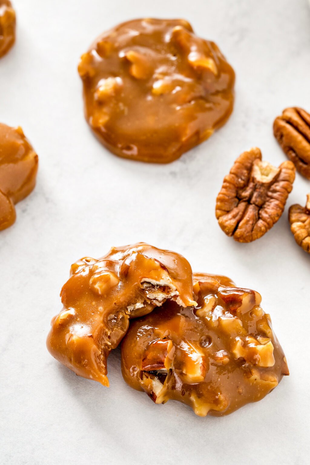 Caramel Pecan Clusters (Pecan Candy Recipe) - The Novice Chef